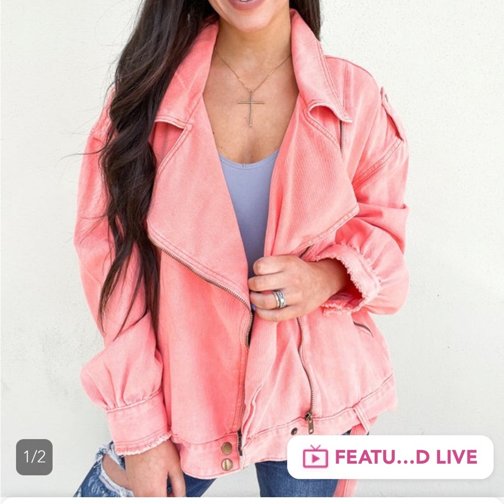 New POL Into The Open Air Jacket - Neon Papaya -  size S